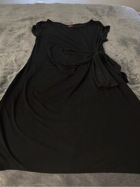 Merona Black Midi Dress with Side Twist